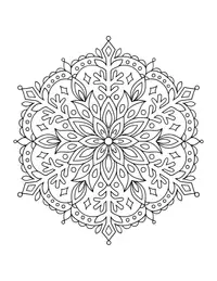 Snowflake Mandala coloring page