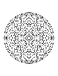 Star Mandala coloring page