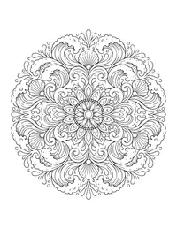 Ocean Wave Mandala coloring page