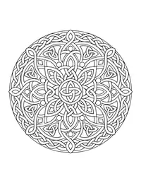 Celtic Knot Mandala coloring page