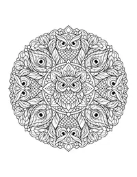 Owl Mandala coloring page