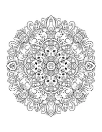 Cat Mandala coloring page