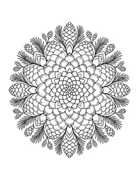 Pinecone Mandala coloring page