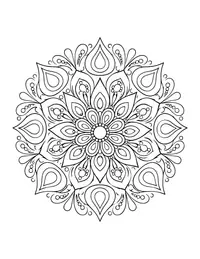 Raindrop Mandala coloring page