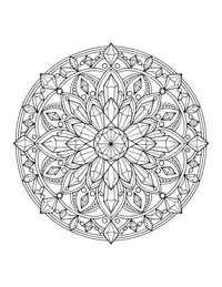 Crystal Mandala coloring page