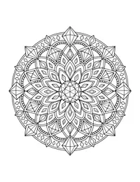 Diamond Mandala coloring page
