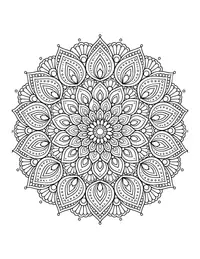 Teardrop Mandala coloring page
