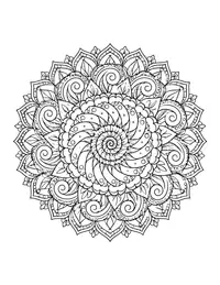 Spiral Mandala coloring page