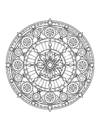 Clock Mandala coloring page