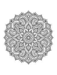 Henna Mandala coloring page