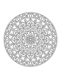 Moroccan Tile Mandala coloring page