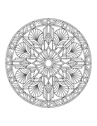 Art Deco Mandala coloring page
