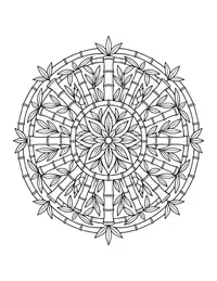 Bamboo Mandala coloring page