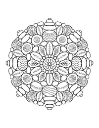 Zen Stones Mandala coloring page