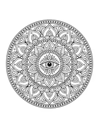 Third Eye Mandala coloring page