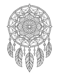 Dreamcatcher Mandala coloring page