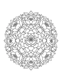 Peony Mandala coloring page