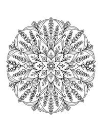Lavender Mandala coloring page