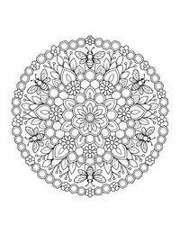 Honeycomb Mandala coloring page
