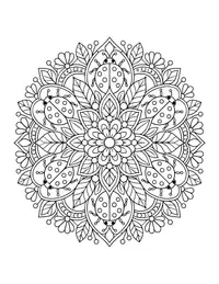 Ladybug Mandala coloring page