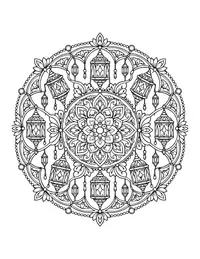 Lantern Mandala coloring page