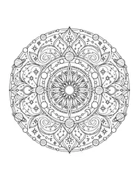 Galaxy Mandala coloring page