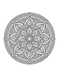 Tribal Mandala coloring page