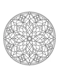 Stained Glass Mandala coloring page