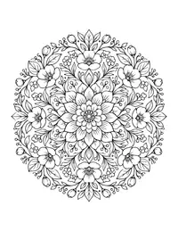 Floral Wreath Mandala coloring page