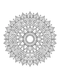 Summer Sun Mandala coloring page