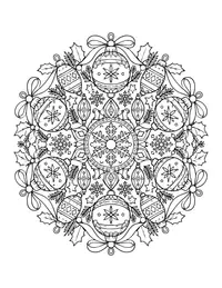 Christmas Ornament Mandala coloring page