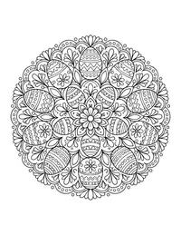 Easter Egg Mandala coloring page