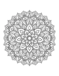 Petal Burst Mandala coloring page