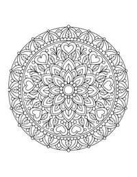 Gratitude Mandala coloring page