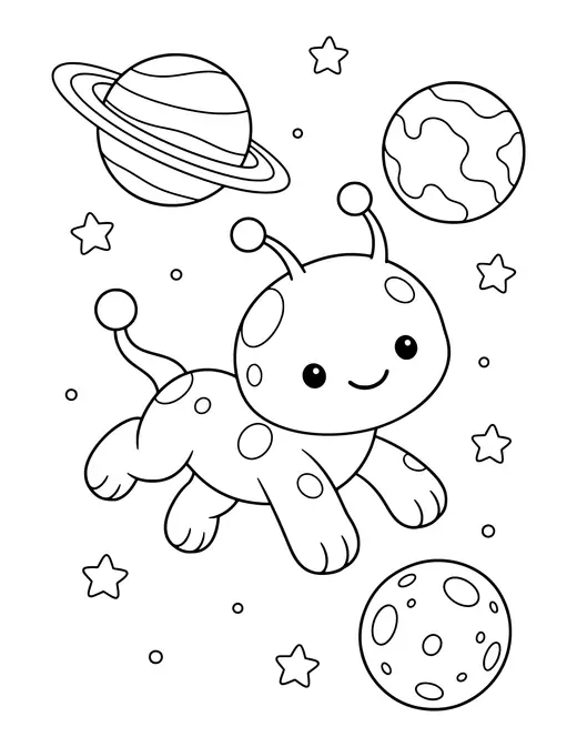 Alien Pet coloring page