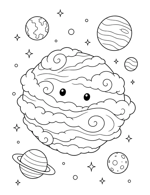 Venus Clouds coloring page