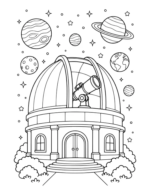 Planetarium Dome coloring page