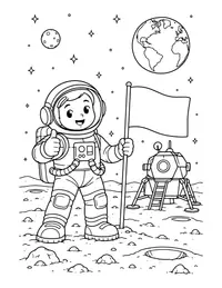 Moon Landing coloring page