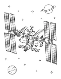 International Space Station coloring page