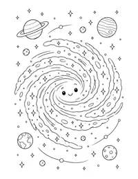 Galaxy Swirl coloring page