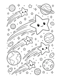 Shooting Stars coloring page