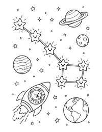 Constellation Big Dipper coloring page