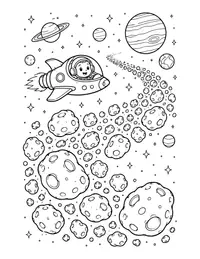 Asteroid Belt coloring page