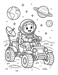 Lunar Rover Ride coloring page