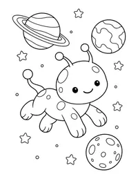 Alien Pet coloring page