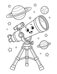 Space Telescope coloring page