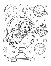 Astronaut Training coloring page