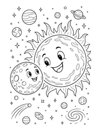 Mercury Close to the Sun coloring page