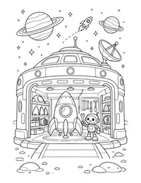 Rocket Garage coloring page