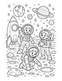 Space Camp Kids coloring page